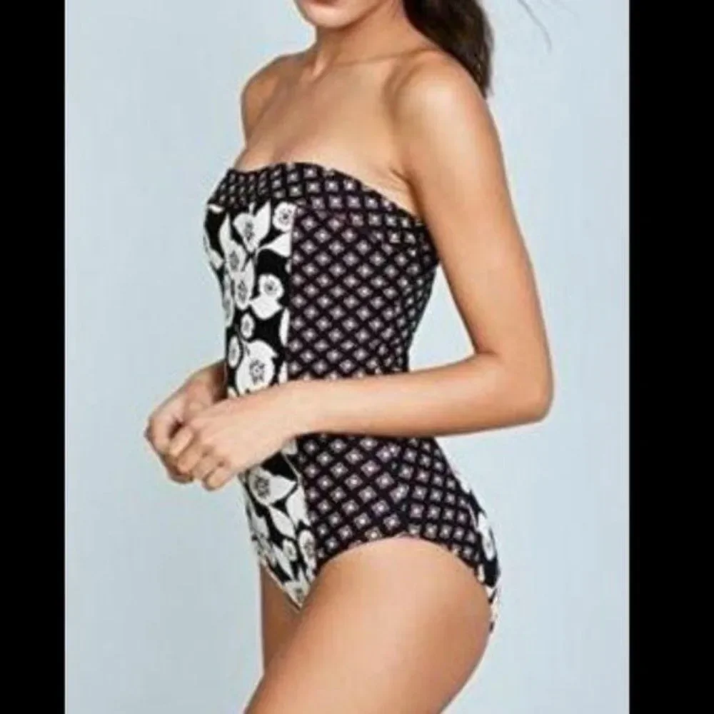 Kate Spade Aliso Beach Bandeau One-Piece Swimsuit Women's Size Medium